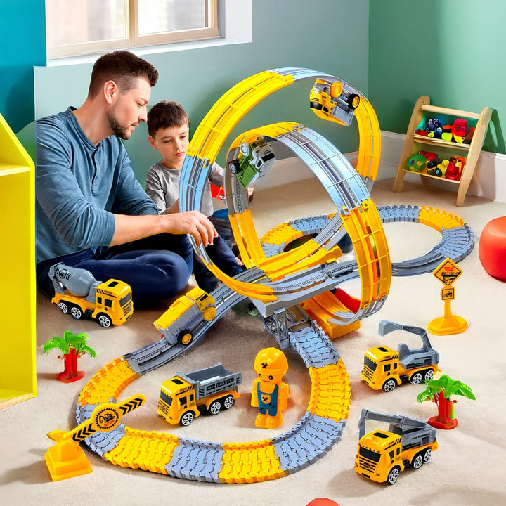 Children's Climbing Track Engineering Vehicle Train Toy Birthday Gift